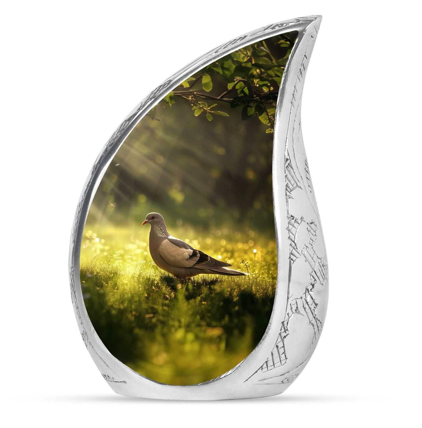 Personalized Dove Cremation Urn for Human Ashes - 3-inch, 200 cu in - Yatskia