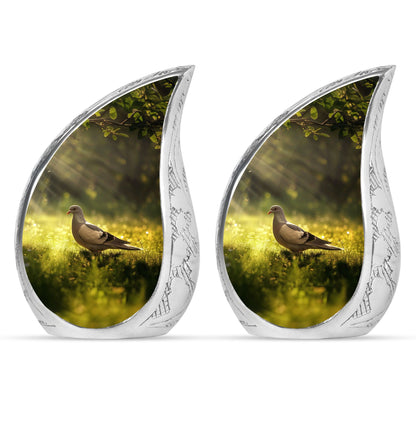 Personalized Dove Cremation Urn for Human Ashes - 3-inch, 200 cu in - Yatskia