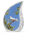 White Dove Ashes keepsake Urn For Mom - Large Memorial Urns For Women