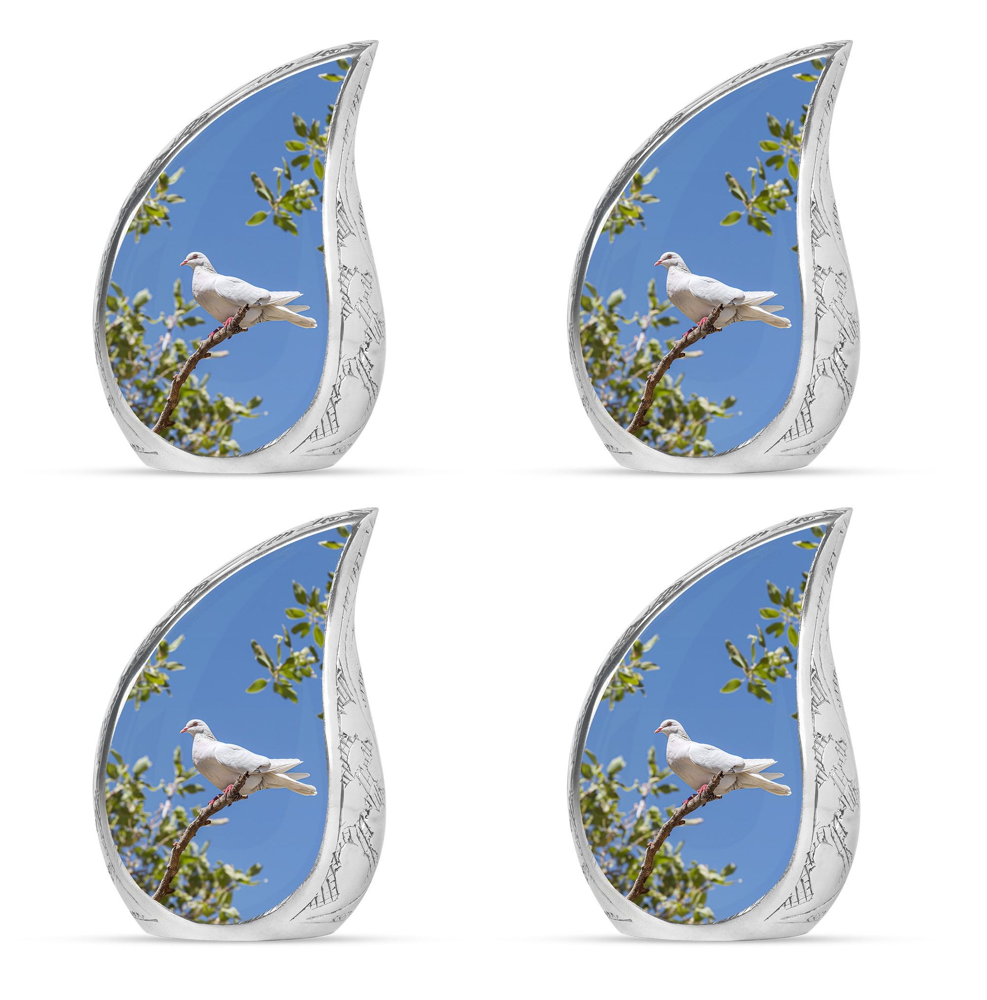 White Dove Ashes keepsake Urn For Mom - Large Memorial Urns For Women