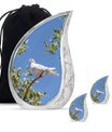 White Dove Ashes keepsake Urn For Mom - Large Memorial Urns For Women