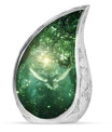 Dove Large Urns For Human Ashes - Green Forest Memorial Urn for Men