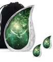 Dove Large Urns For Human Ashes - Green Forest Memorial Urn for Men