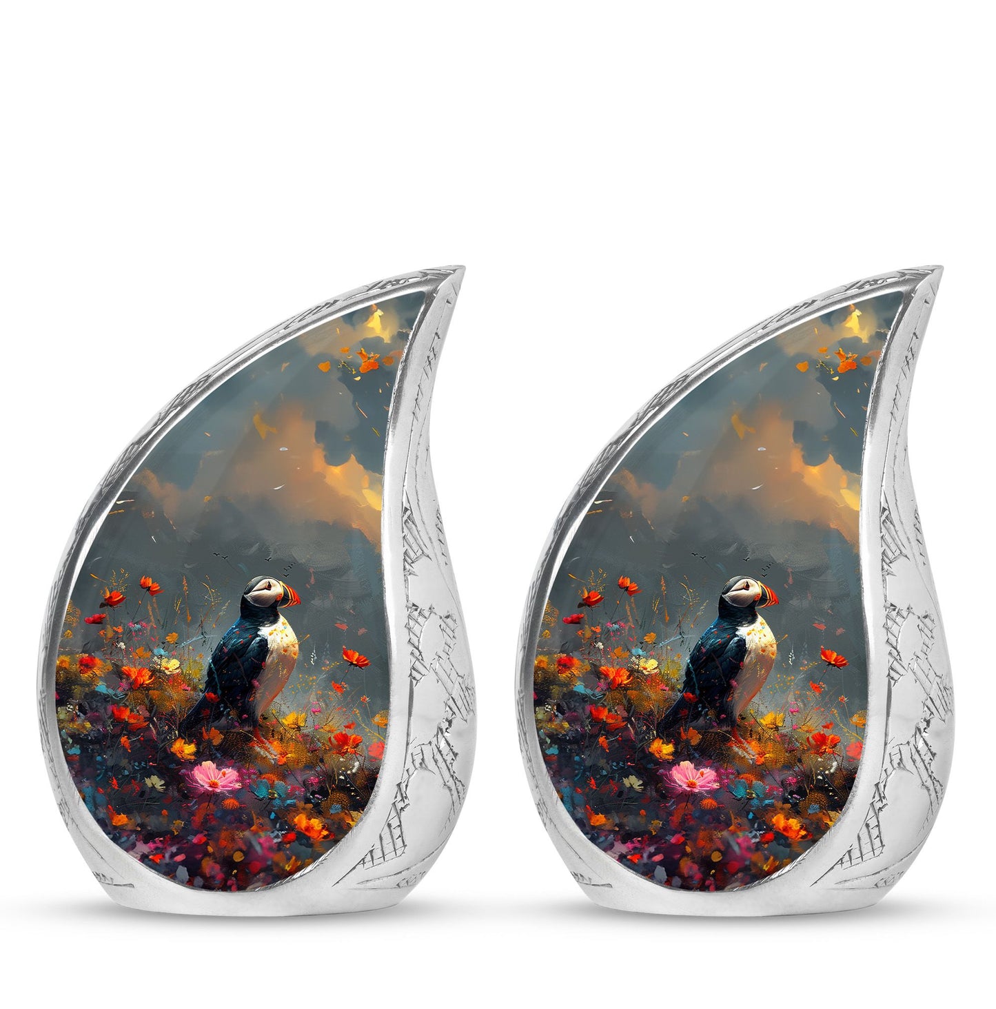 Colorful Personalized Bird Keepsake Urn for Mom - 10-inch, 200 cu in - Yatskia