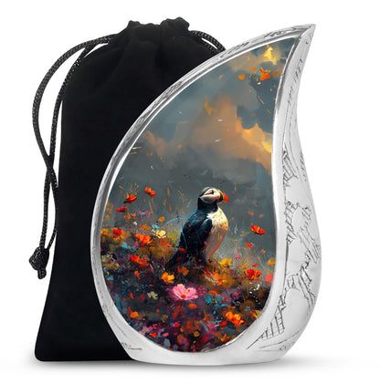 Colorful Personalized Bird Keepsake Urn for Mom - 10-inch, 200 cu in - Yatskia