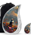 Artistic Puffin Bird Keepsake Urns - Colorful Floral Ashes Urn For Mom