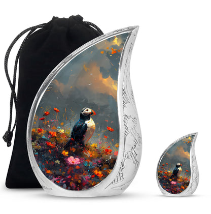 Colorful Personalized Bird Keepsake Urn for Mom - 10-inch, 200 cu in - Yatskia