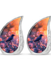 Solitary Bird Urn For Cremation Ashes - Pink Floral Urn For Funeral