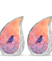 Solitary Bird Memorial Ashes Urn For Women - Pink Cremation Urn For Female