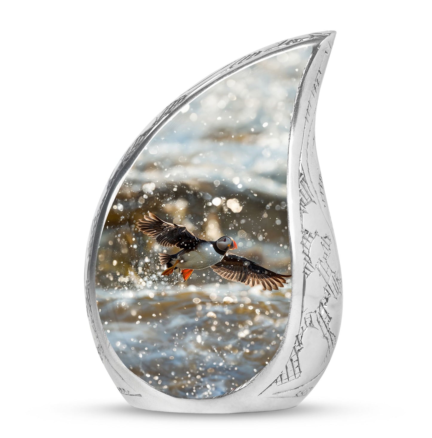 Personalized Bird Keepsake Urn for Dad - 10-inch, 200 cu in - Yatskia