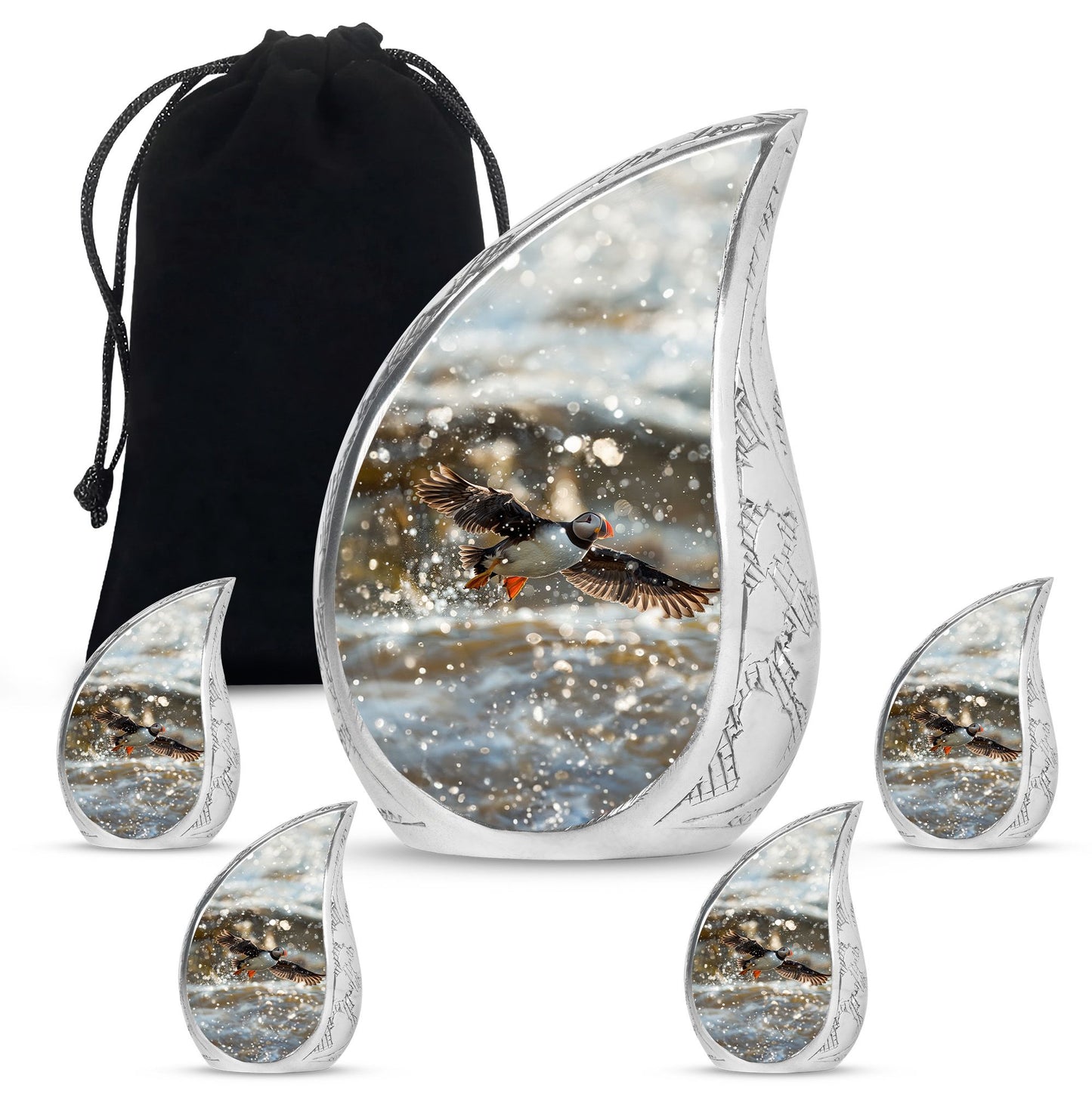 Personalized Bird Keepsake Urn for Dad - 10-inch, 200 cu in - Yatskia