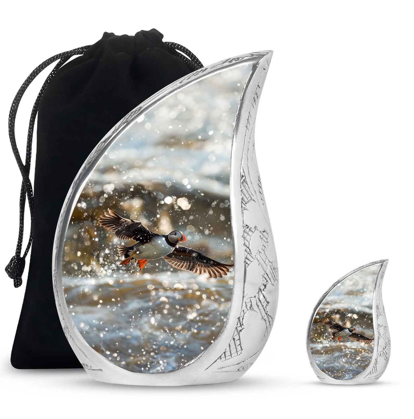 Personalized Bird Keepsake Urn for Dad - 10-inch, 200 cu in - Yatskia