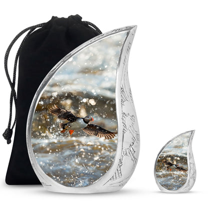 Personalized Bird Keepsake Urn for Dad - 10-inch, 200 cu in - Yatskia