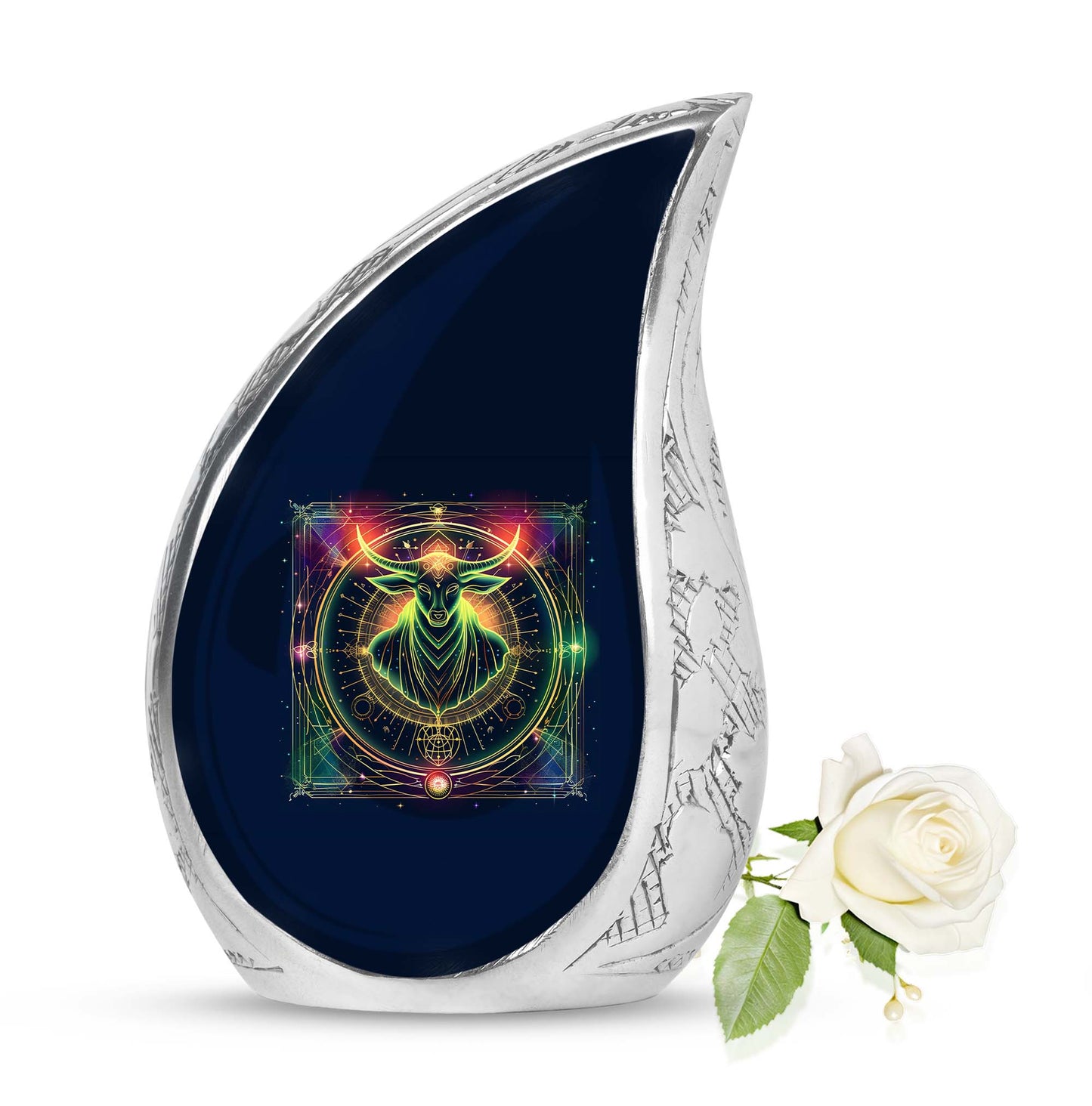 Personalized Spiritual Cremation Urn for Human Ashes - 10-inch, 200 cu in - Yatskia
