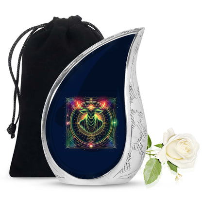 Personalized Spiritual Cremation Urn for Human Ashes - 10-inch, 200 cu in - Yatskia