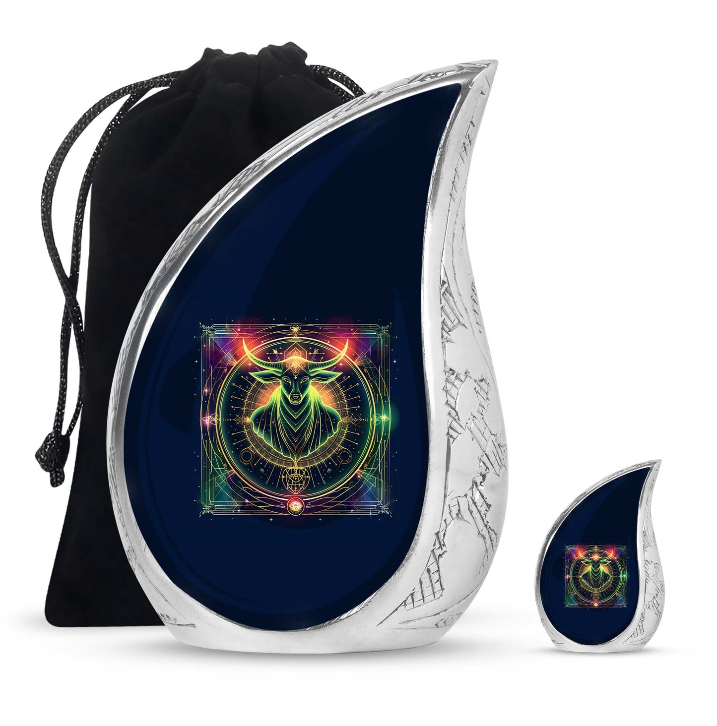 Personalized Spiritual Cremation Urn for Human Ashes - 10-inch, 200 cu in - Yatskia