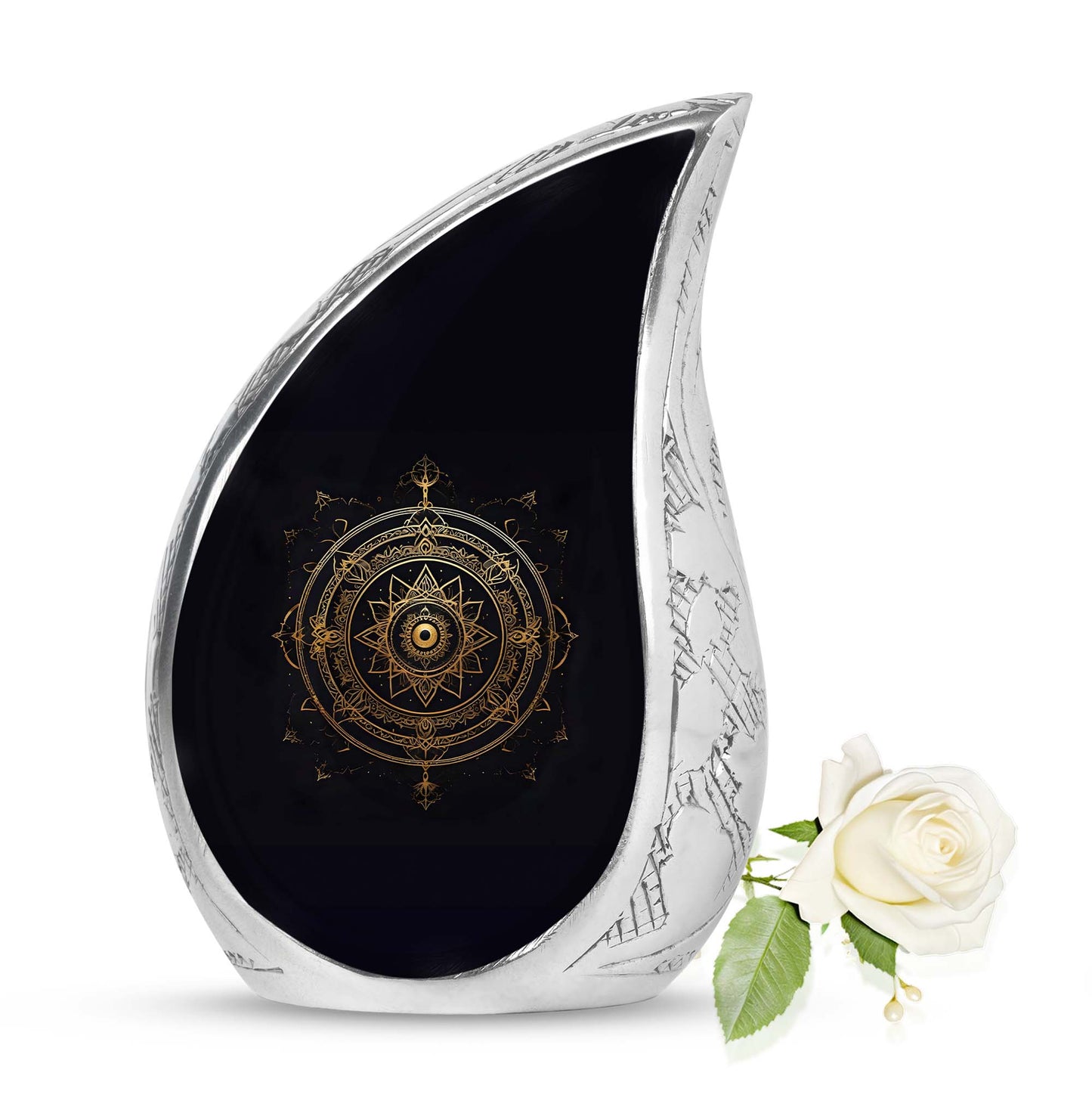 Personalized Religious Cremation Urn for Adult Female - 10-inch, 200 cu in - Yatskia