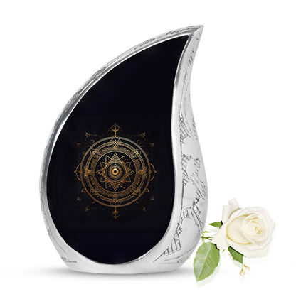 Personalized Religious Cremation Urn for Adult Female - 10-inch, 200 cu in - Yatskia