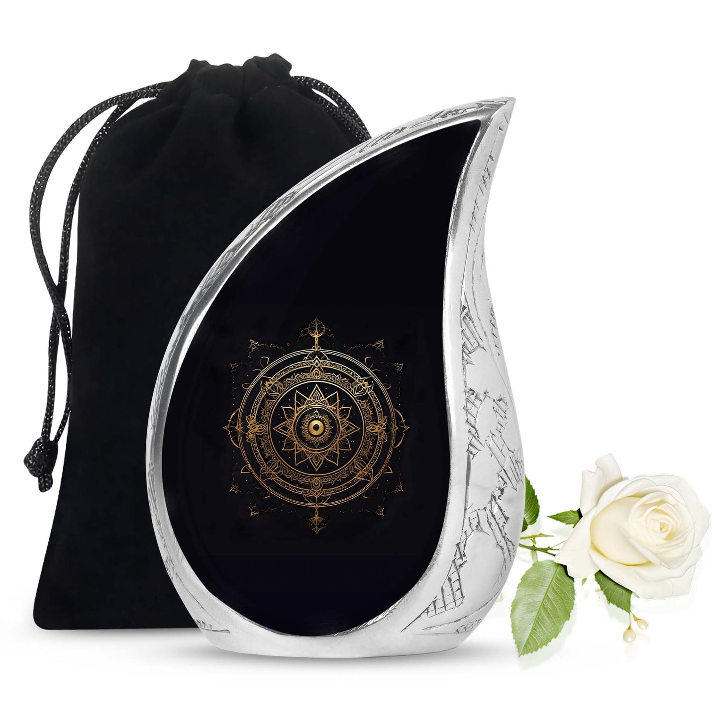 Personalized Religious Cremation Urn for Adult Female - 10-inch, 200 cu in - Yatskia