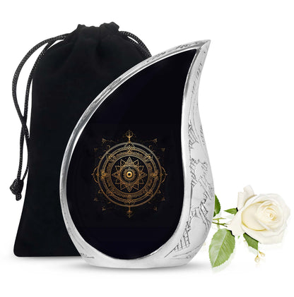 Personalized Religious Cremation Urn for Adult Female - 10-inch, 200 cu in - Yatskia