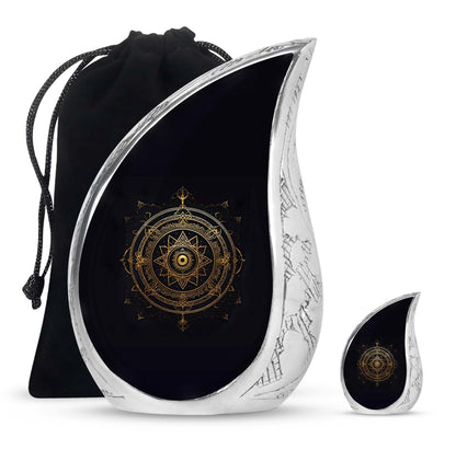 Personalized Religious Cremation Urn for Adult Female - 10-inch, 200 cu in - Yatskia