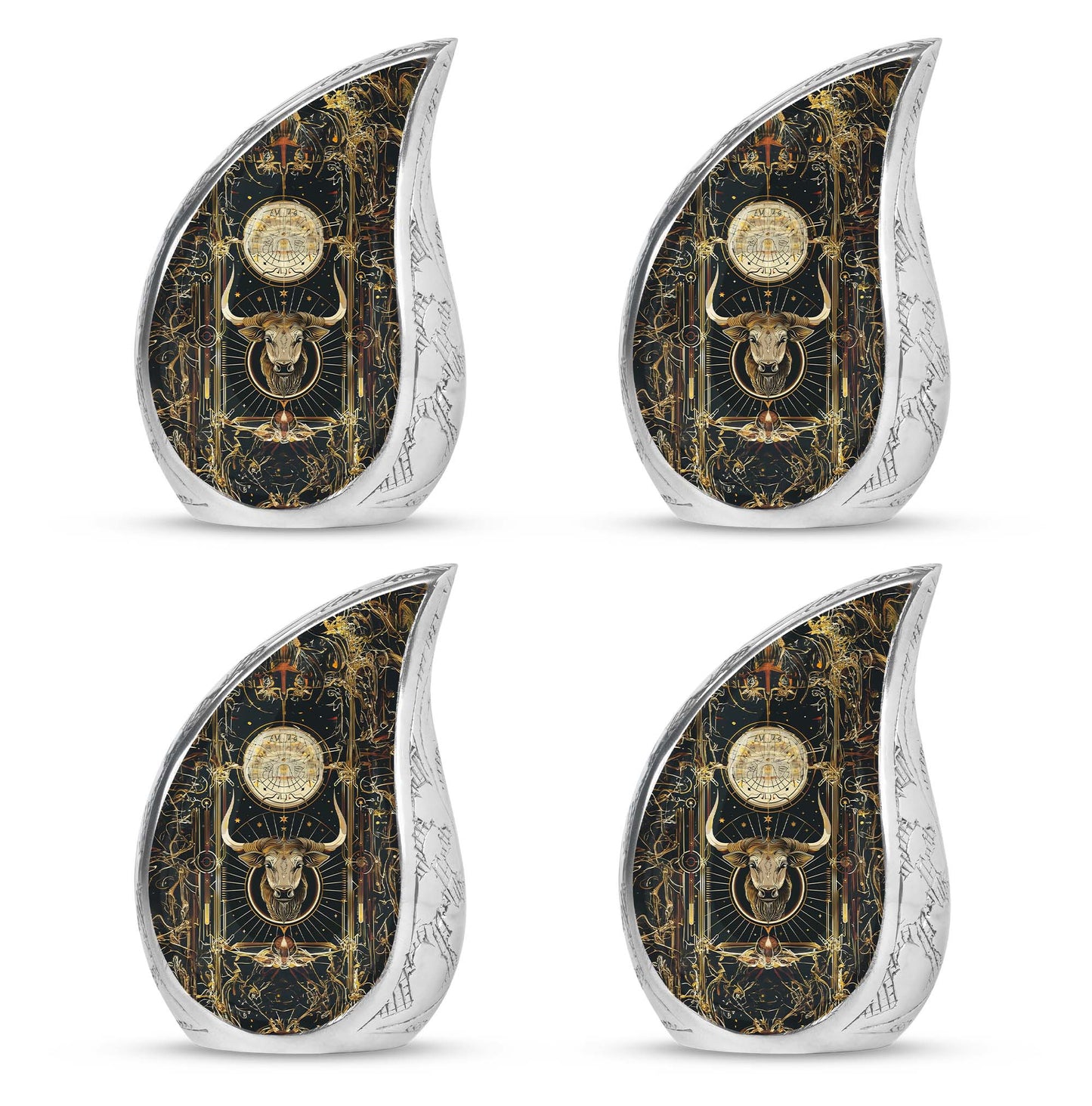Personalized Zodiac Cremation Urn for Human Ashes - 10-inch, 200 cu in - Yatskia