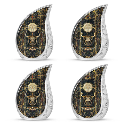 Personalized Zodiac Cremation Urn for Human Ashes - 10-inch, 200 cu in - Yatskia