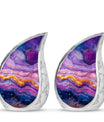Purple Abstract Memorial Ashes Urn For Mom - Cremation Urns For Women