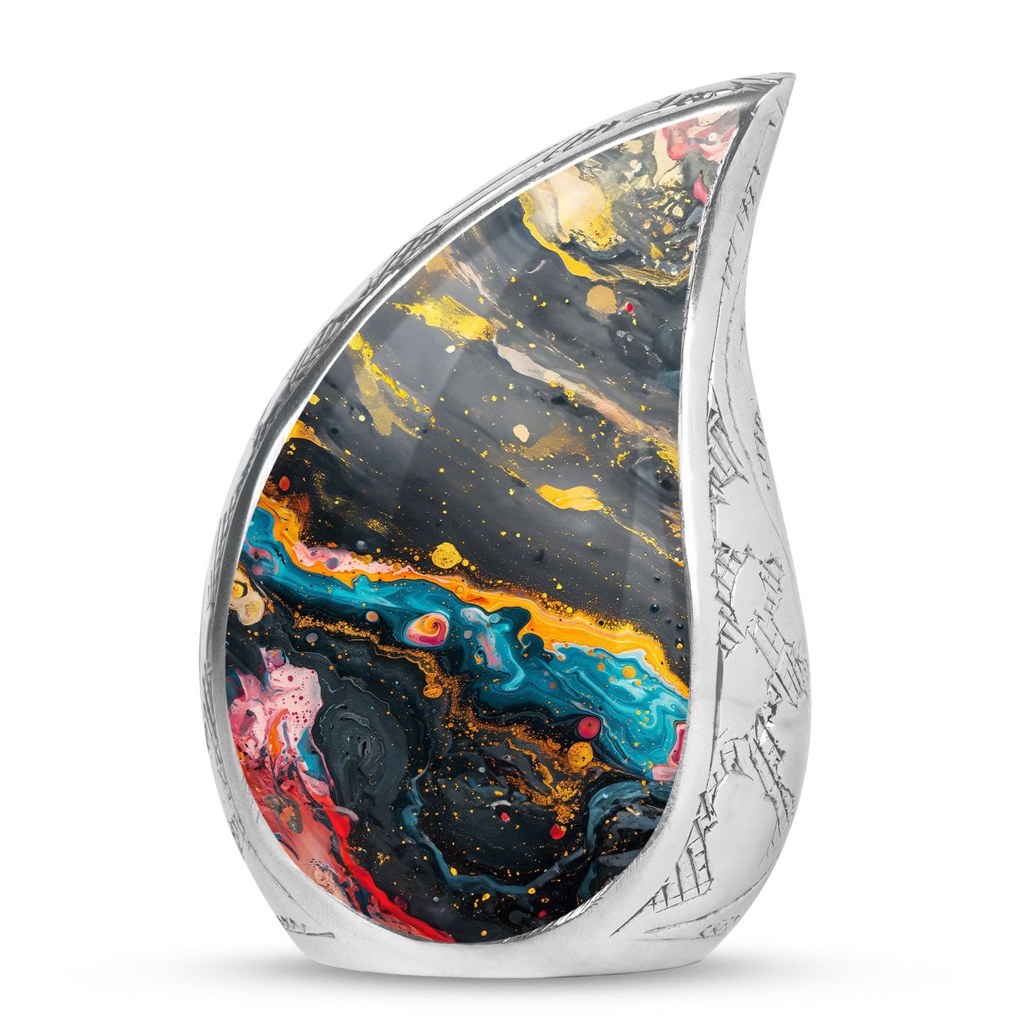 Colorful Personalized Marble Keepsake Urn for Human Ashes - 10-inch, 200 cu in - Yatskia