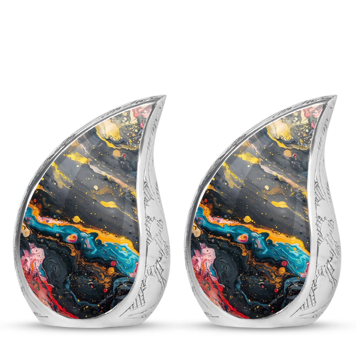 Colorful Personalized Marble Keepsake Urn for Human Ashes - 10-inch, 200 cu in - Yatskia