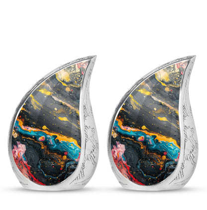 Colorful Personalized Marble Keepsake Urn for Human Ashes - 10-inch, 200 cu in - Yatskia