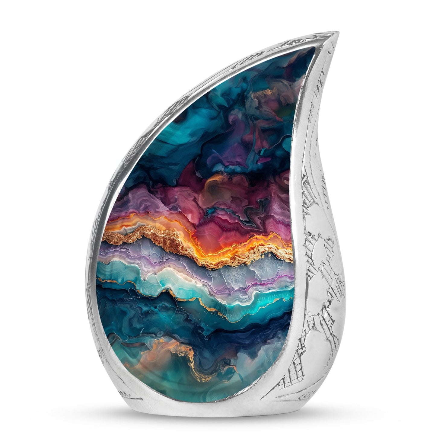 Personalized Marble Memorial Urn for Adult - 10-inch, 200 cu in - Yatskia