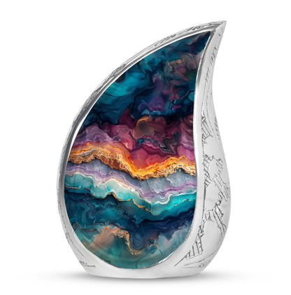 Personalized Marble Memorial Urn for Adult - 10-inch, 200 cu in - Yatskia