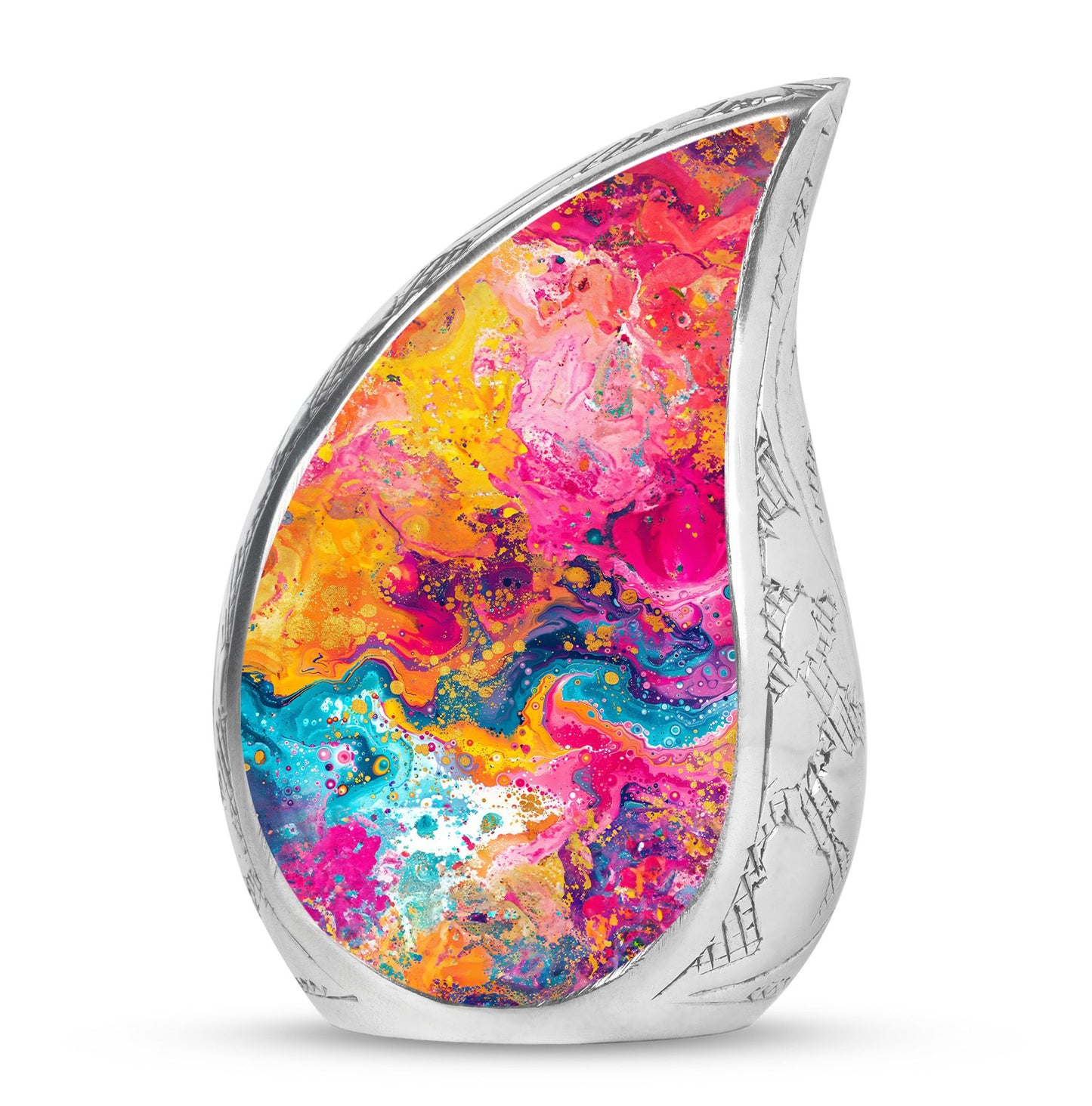 Colorful Personalized Marble Keepsake Urn for Human Ashes - 10-inch, 200 cu in - Yatskia