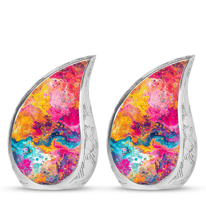 Colorful Personalized Marble Keepsake Urn for Human Ashes - 10-inch, 200 cu in - Yatskia