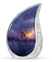 Purple Meadow Urn For Ashes - Monarch Butterfly Funeral Urn For Women