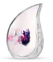Howling Wolf Artistic Memorial Urn - White Cremation Urn For Ashes