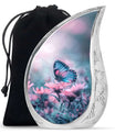 Blue Butterfly Cremation Urns – Pink Floral Urn for Adult Women