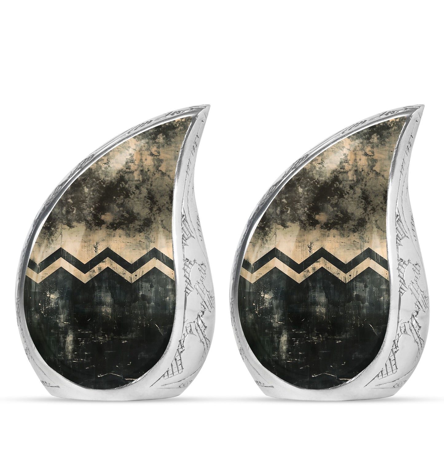 Personalized Artistic Cremation Urn for Human Ashes - 10-inch, 200 cu in - Yatskia