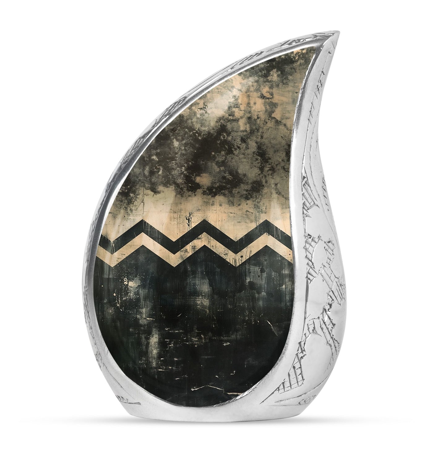 Personalized Artistic Cremation Urn for Human Ashes - 10-inch, 200 cu in - Yatskia