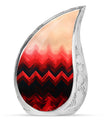Zigzag Pattern Keepsake Urn For Ashes - Abstract Funeral Urn For Adults