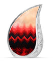Zigzag Pattern Keepsake Urn For Ashes - Abstract Funeral Urn For Adults