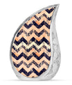 Zigzag Pattern Urn For Adult Male & Female - Zigzag Funeral Urn For Ashes