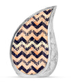 Zigzag Pattern Urn For Adult Male & Female - Zigzag Funeral Urn For Ashes