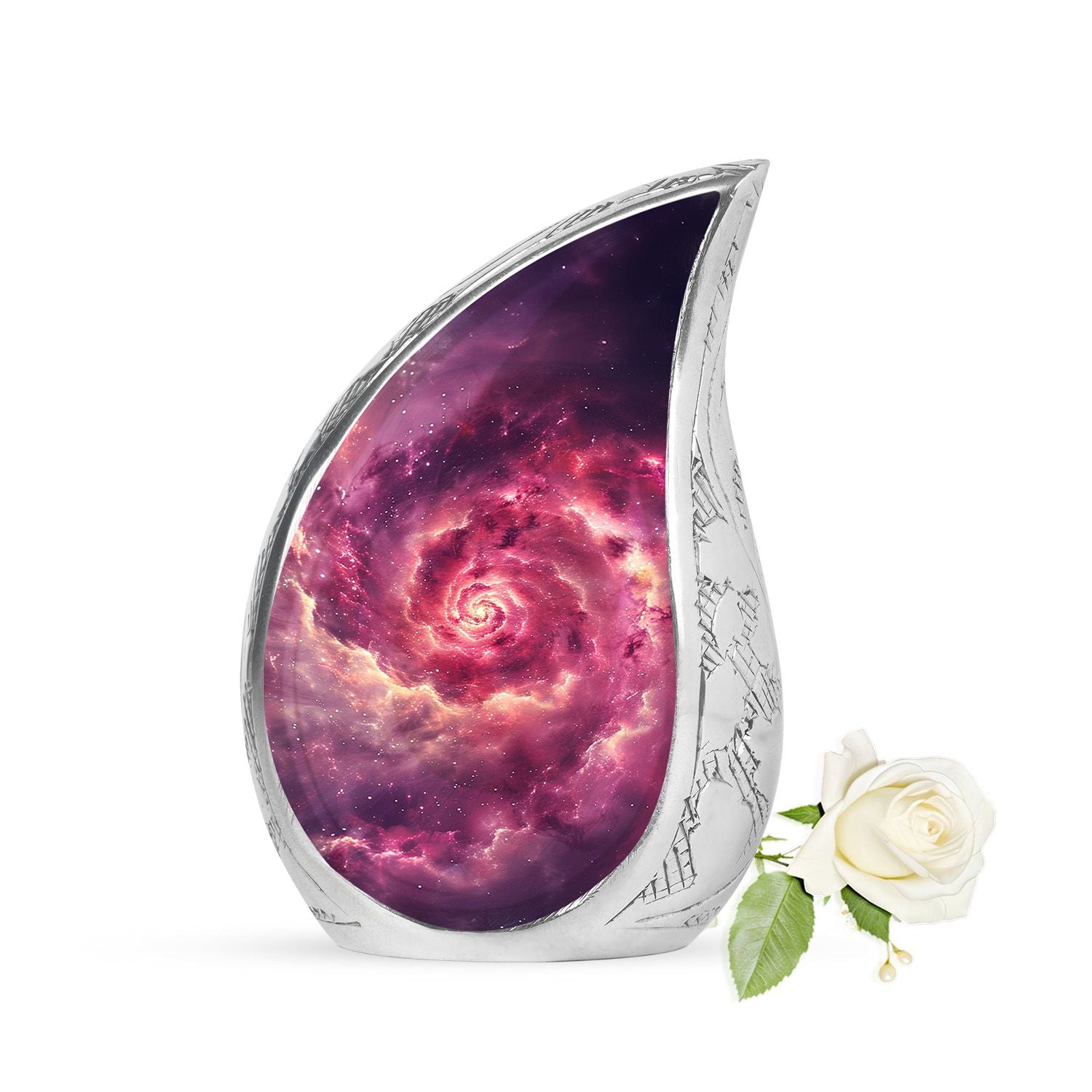 Galaxy Funeral Urn For Dad And Mom - Red Funeral Urn For Ashes