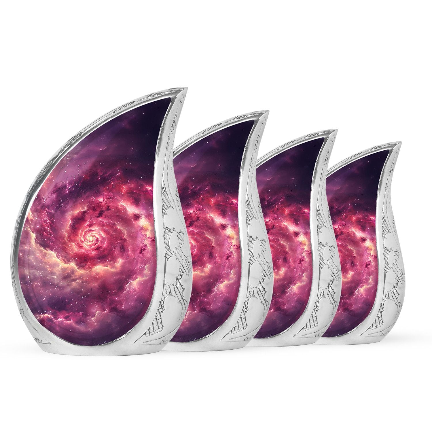 Galaxy Funeral Urn For Dad And Mom - Red Funeral Urn For Ashes