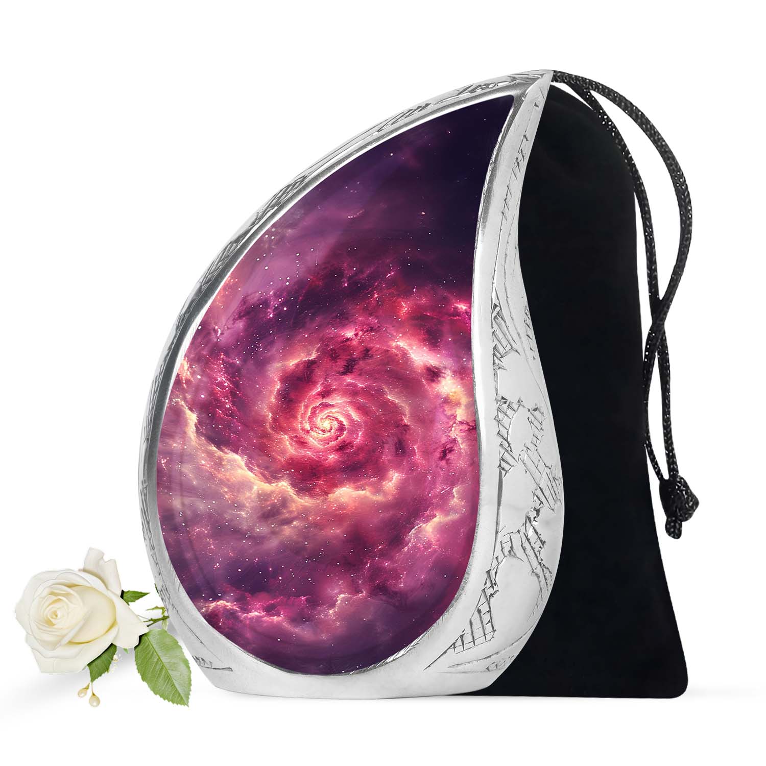 Galaxy Funeral Urn For Dad And Mom - Red Funeral Urn For Ashes