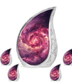 Galaxy Funeral Urn For Dad And Mom - Red Funeral Urn For Ashes