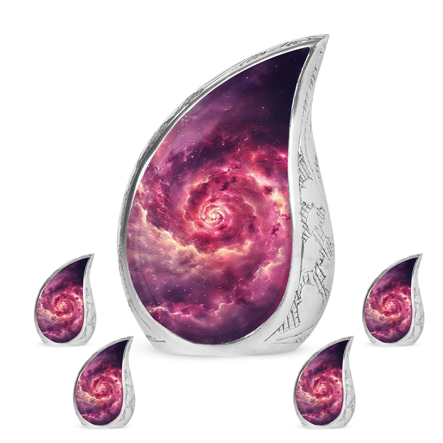 Personalized Galaxy Cremation Urn for Dad - 10-inch, 200 cu in - Yatskia