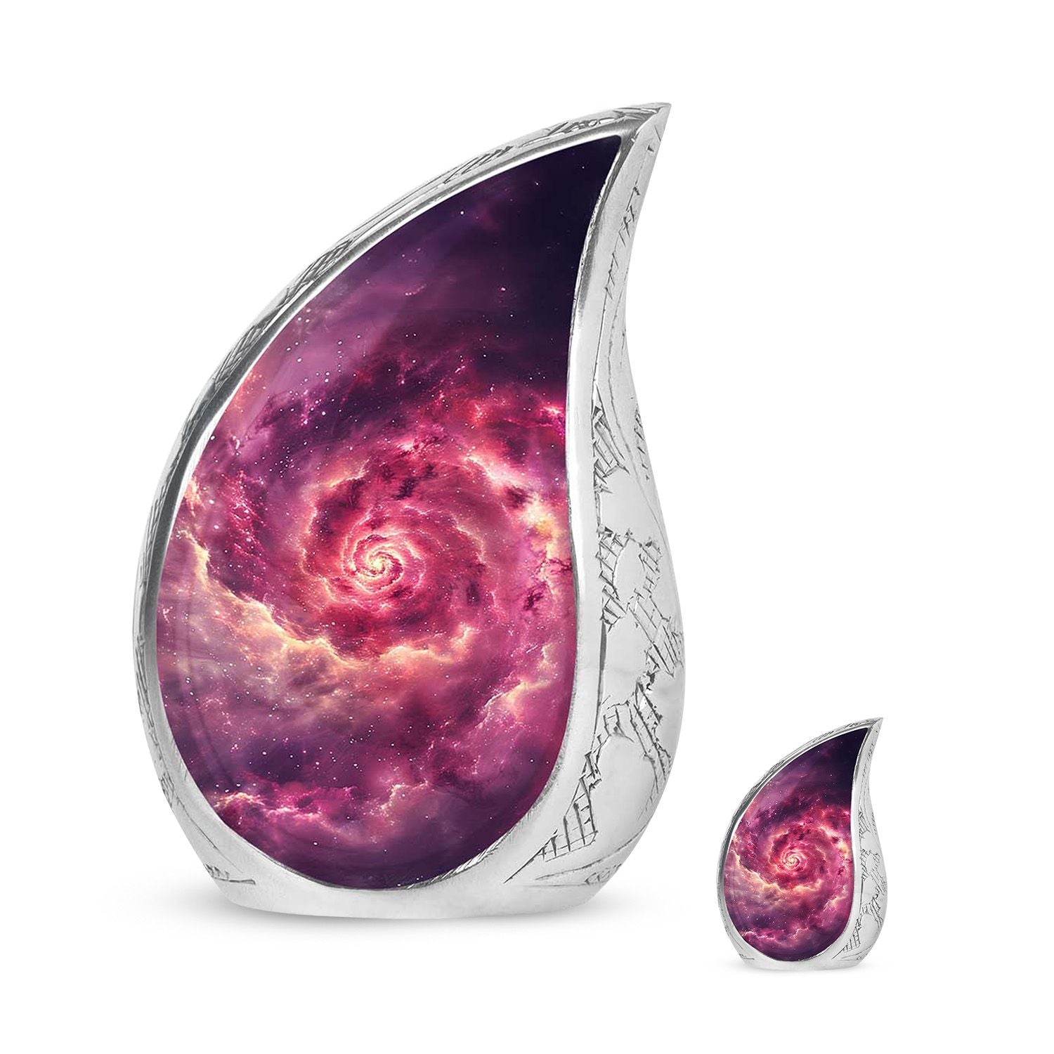 Galaxy Funeral Urn For Dad And Mom - Red Funeral Urn For Ashes